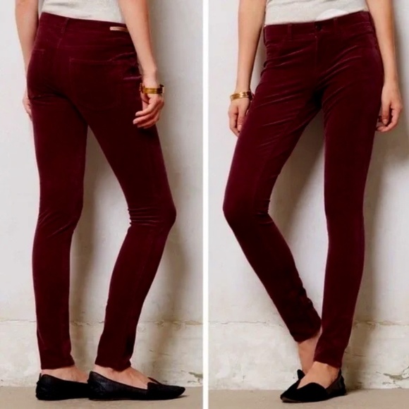 Anthropologie Pants - EUC Anthropologie Pilcro & the Letterpress Velvet Velour Ankle Pants Size 31